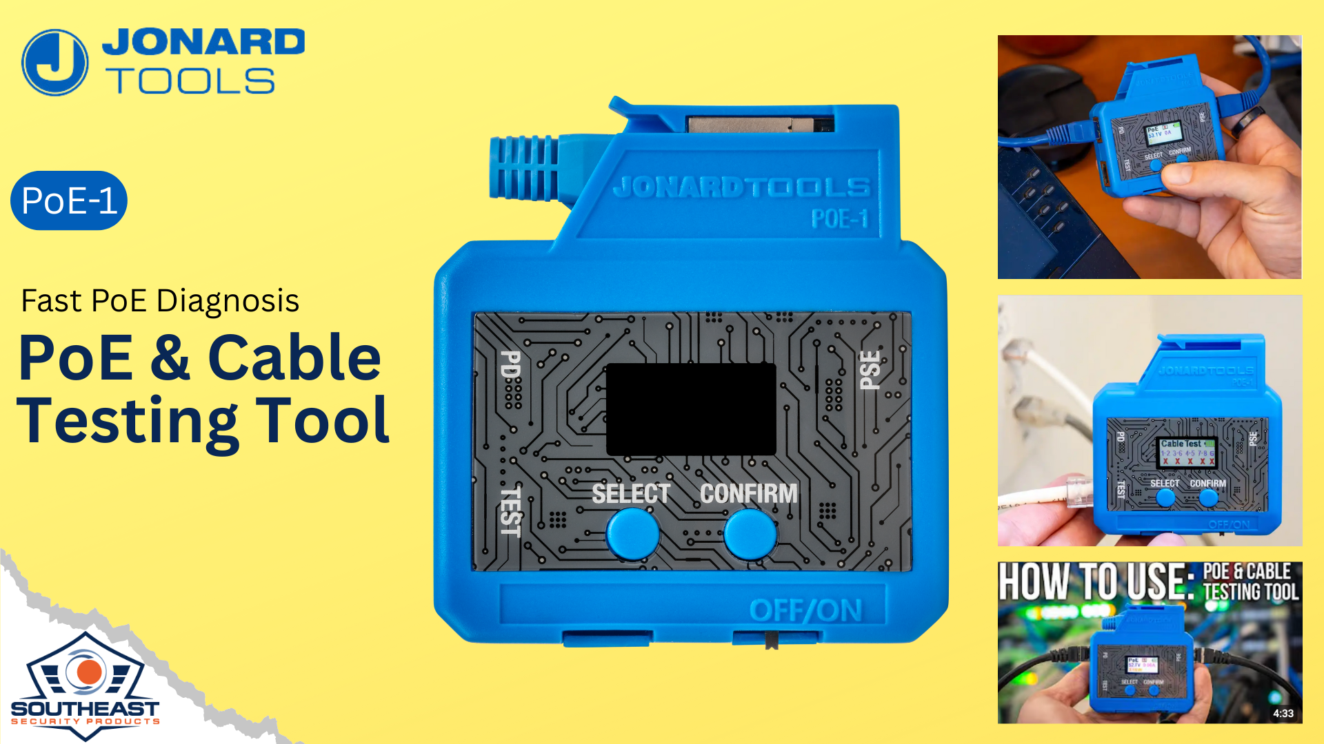 Jonard POE-1 PoE and Cable Testing Tool